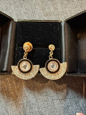 henri bendel Gold & Swarovski Crystal Fan Drop Earrings - Women Jewelry